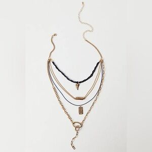 New🌟Free People-Depths Of The Sea Layered Necklace-Blue